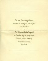 Jean Hamilton Brown - Valentine Coles Trapnell Wedding Invitation 1930