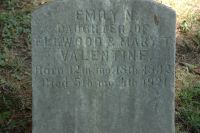 Emily N Valentine Headstone